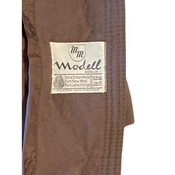 Modell Berlin Jacket Size M Pure New Wool Brown - Picture 7 of 9